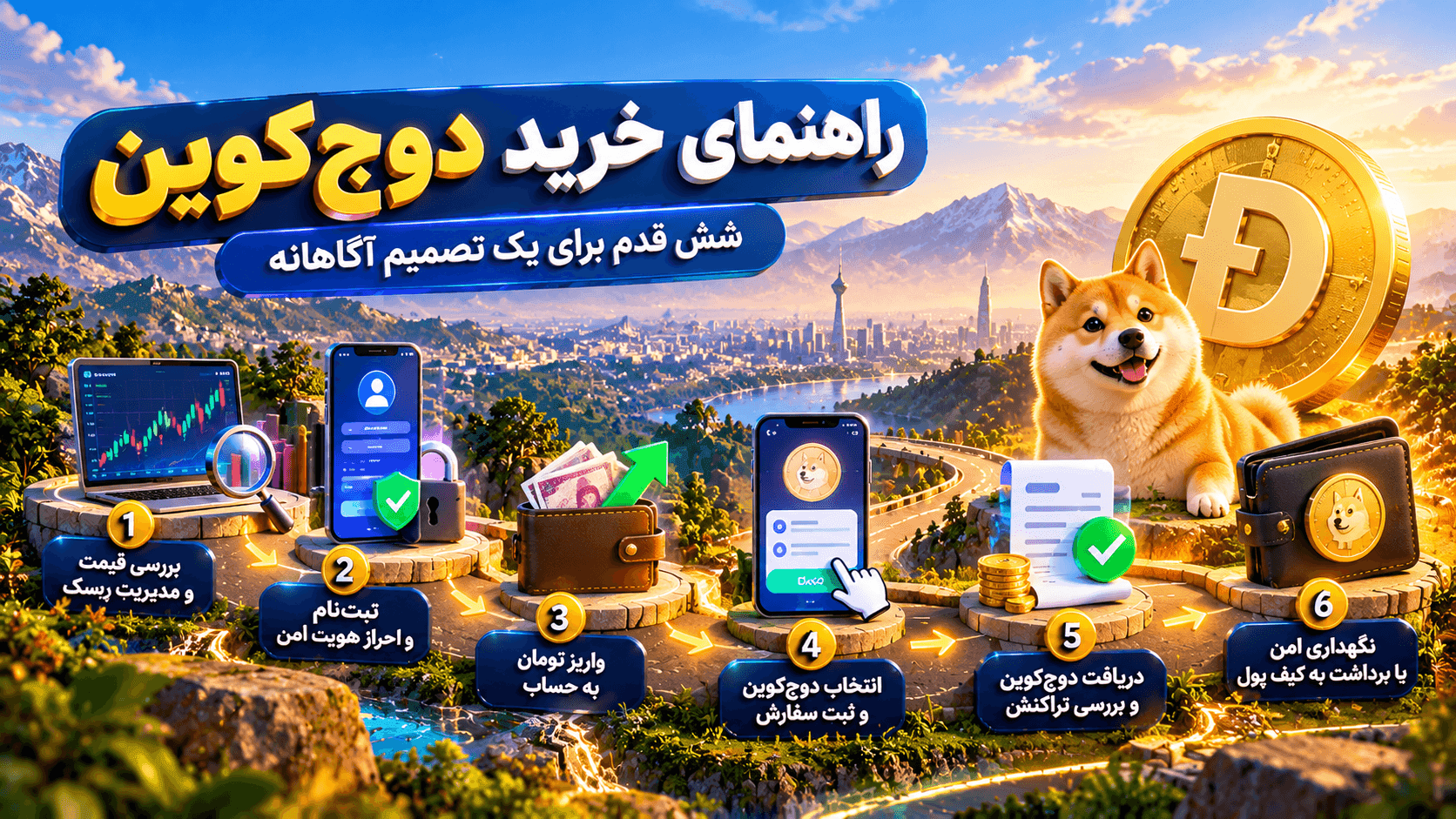 آموزش خرید دوجکوین در ۲۰۲۶؛ از ثبت سفارش تا نگهداری امن