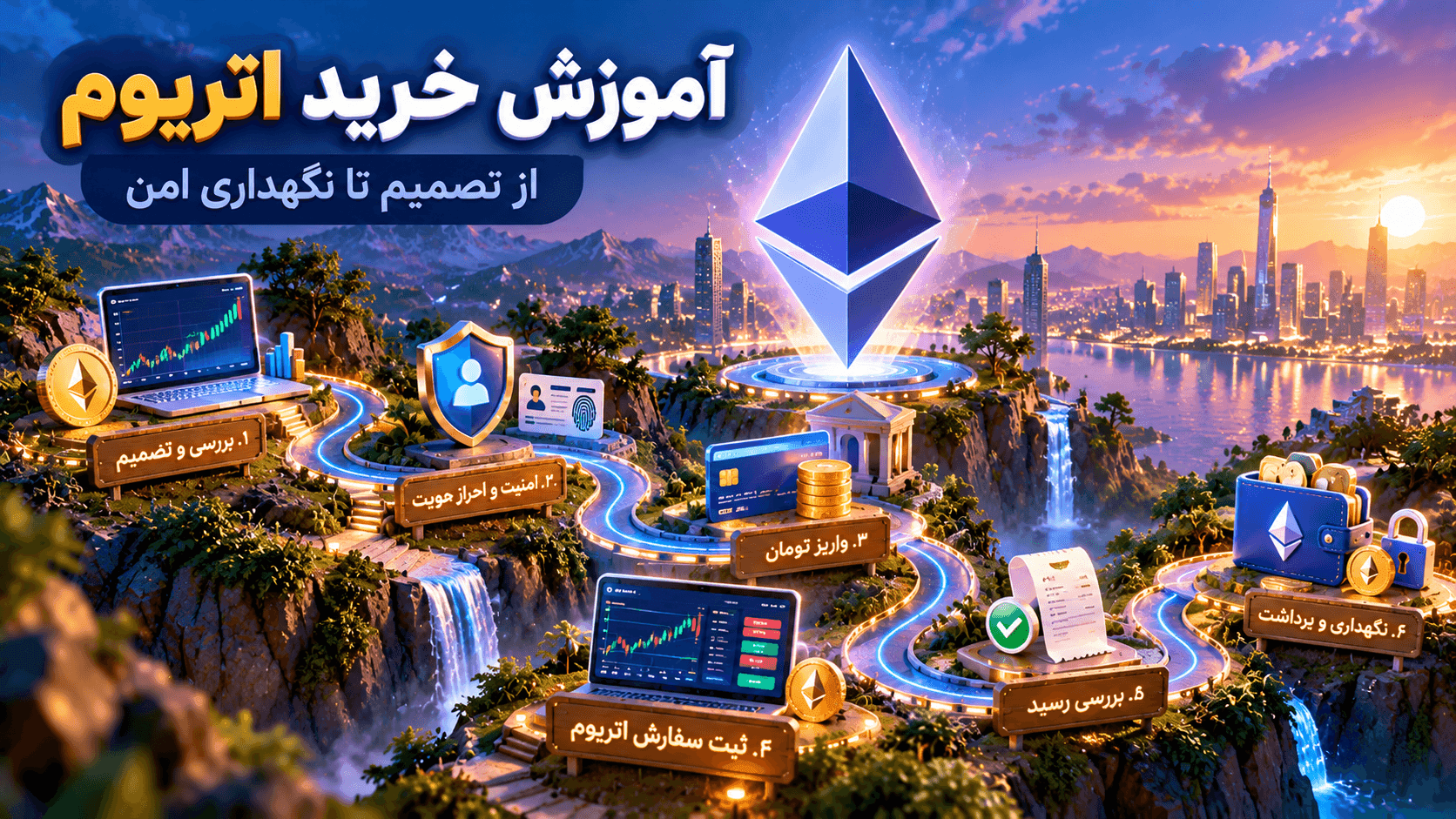 آموزش خرید اتریوم در ۲۰۲۶؛ از ثبت سفارش ETH تا برداشت امن