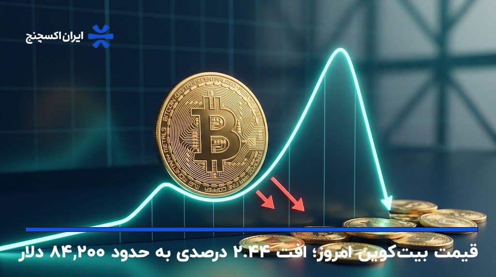 قیمت بیتکوین امروز؛ افت ۲.۴۴ درصدی به حدود ۸۴,۲۰۰ دلار